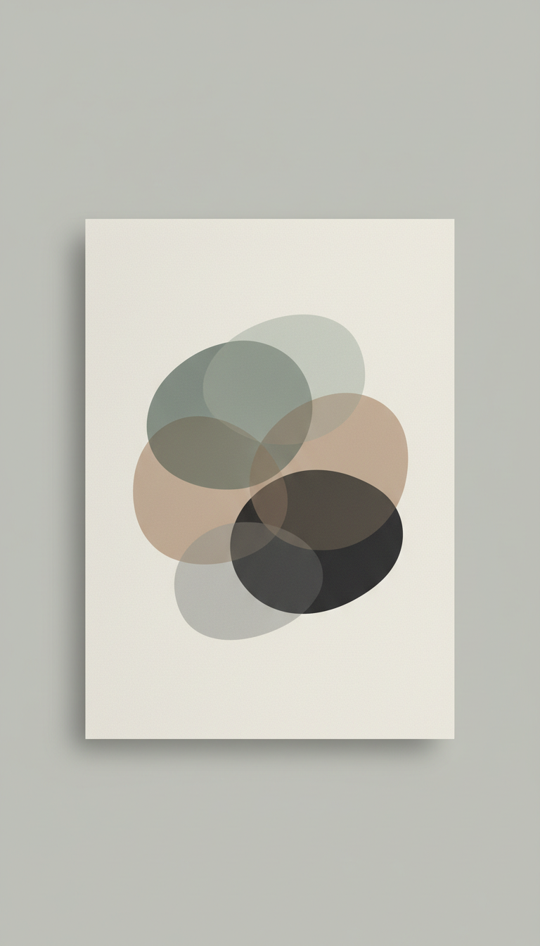 Poster forme minimali nuvola soft