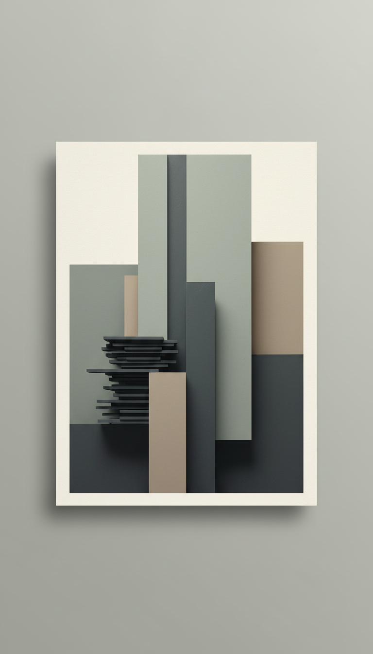Poster geometrico ardesia astratta